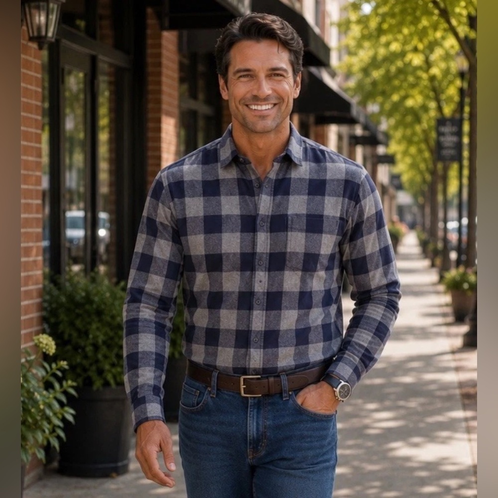 SCOTCH & SODA Amsterdam Shirt Men’s M Flannel Buffalo Plaid Rugged Casual Preppy